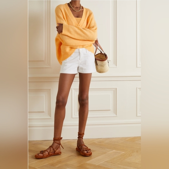 FRAME Le Cutoff denim White  shorts size 25 - Picture 2 of 16